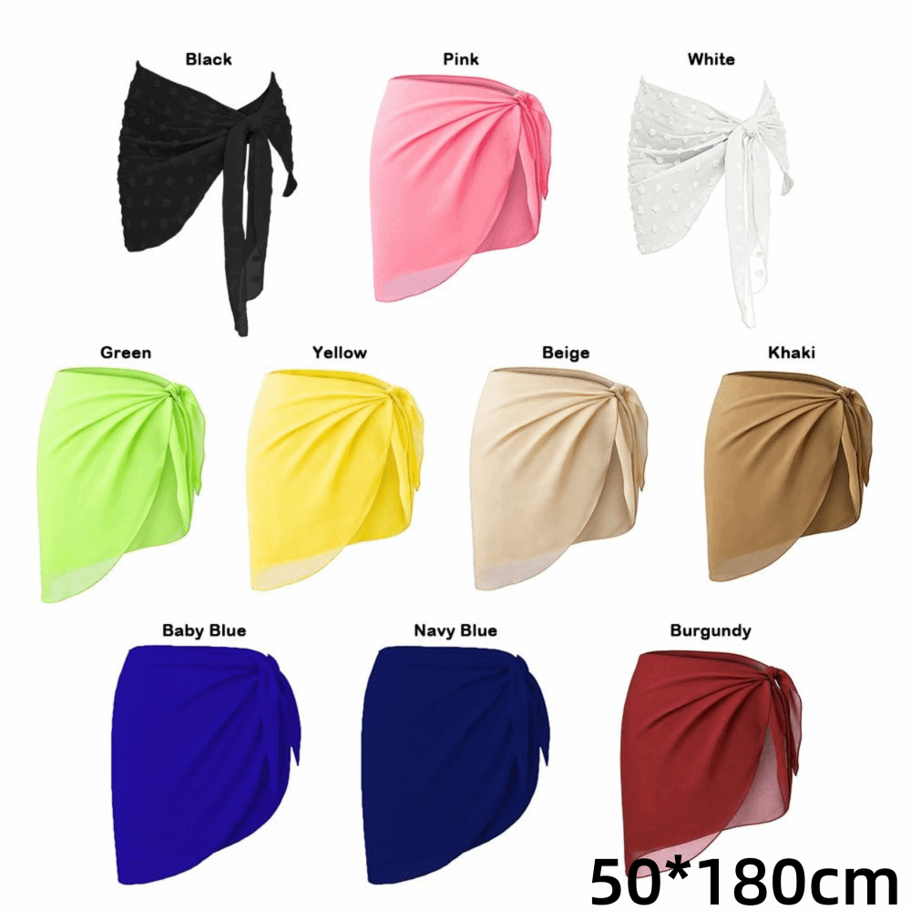 Robe de plage en mousseline de soie courte avec protection UPF, cache-maillot de bain, design portable, tissu transparent, paréo de bikini