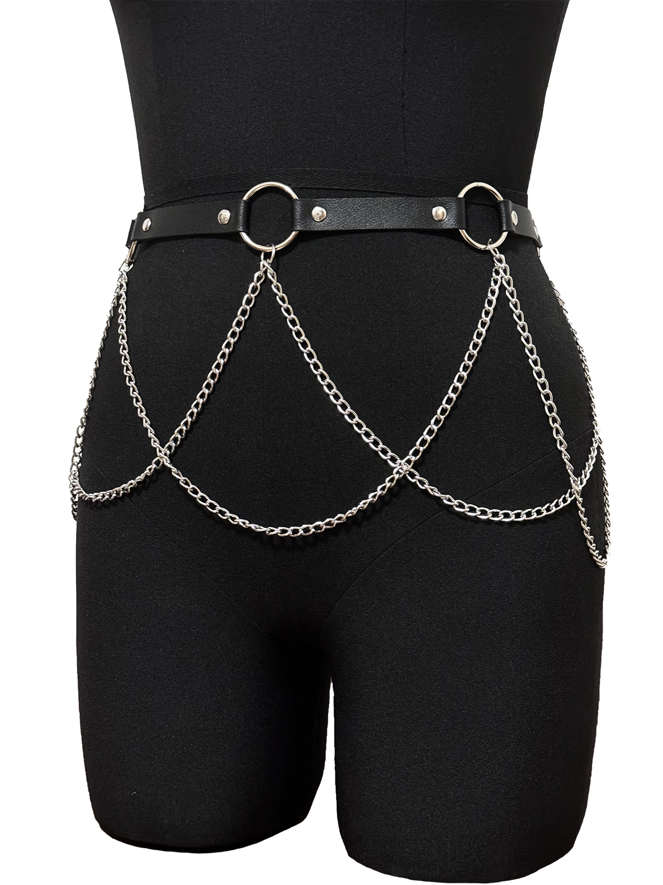 Harnais de mode pour femme, ceinture jarretière, ceinture corset de taille, harnais de taille en cuir PU, harnais de cuisse, accessoires vestimentaires gothiques