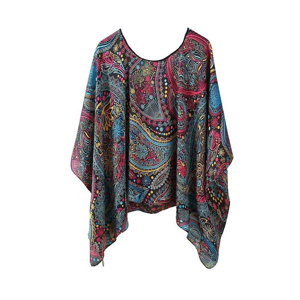 Écharpe imprimée en mousseline pour femme, divers styles, fine, pour la plage, manteaux, vestes, capes