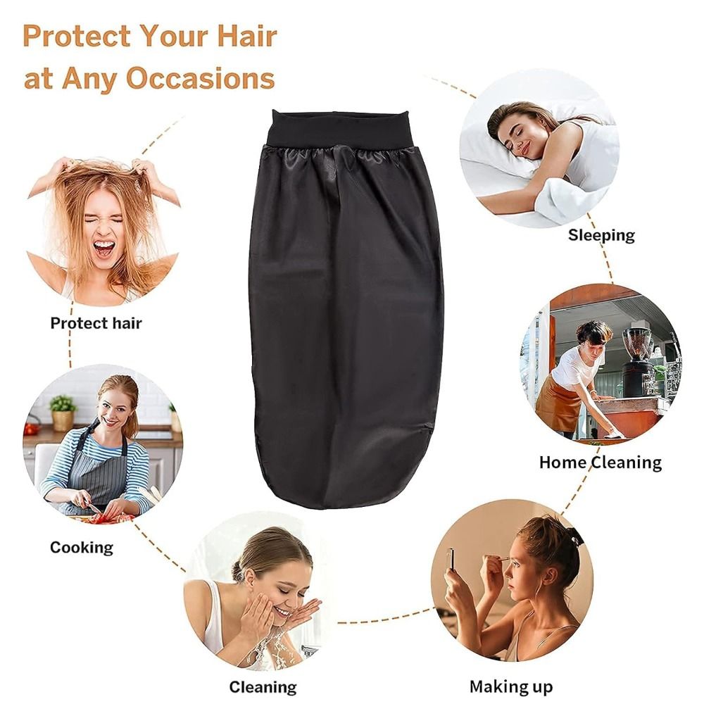 Accessoires en satin, bonnet de sommeil long avec bandeau à nouer, soins capillaires, chapeau de nuit, enveloppe de bord, écharpe pour cheveux tressés bouclés