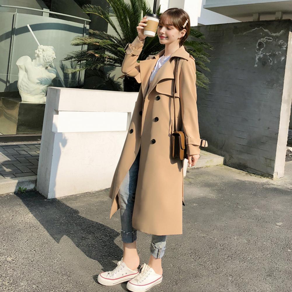 Manteau long en laine à double boutonnage pour femme, veste d'extérieur pour femme, manteau de bureau, mode automne et hiver, 2024