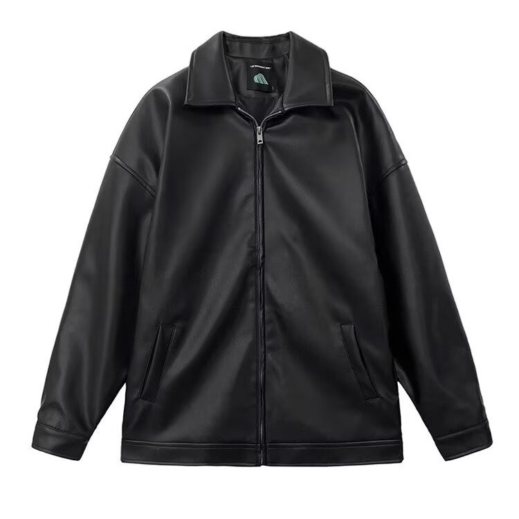 Veste en cuir pour hommes veste de motard pour hommes moto veste imperméable à la mode imperméable pour la pluie motocycliste rétro