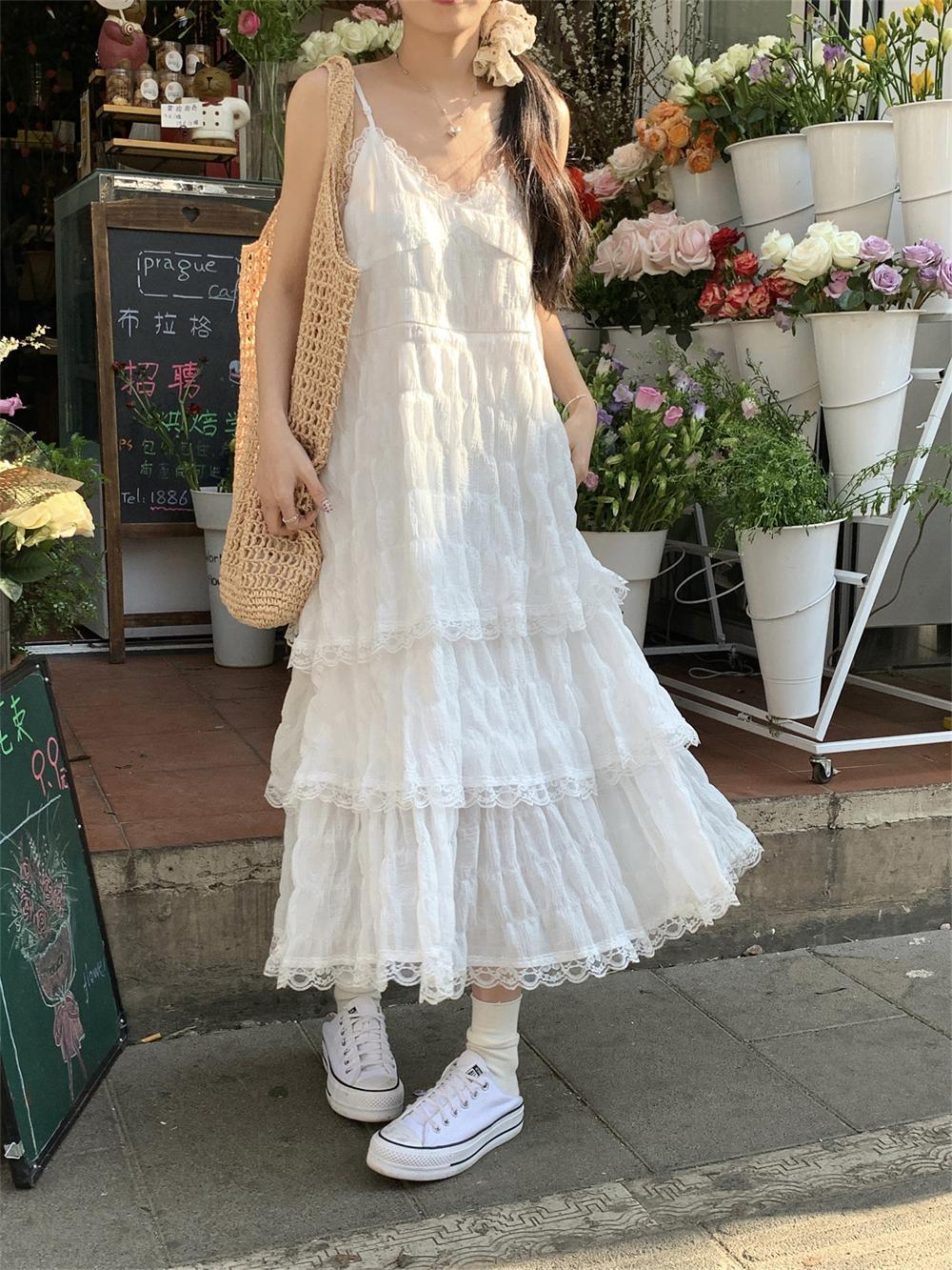 Été Befree longue Vintage décontracté volants élégant Maxi sangle Camis soyeux plage dentelle élégante robe de soirée robes Sexy femmes