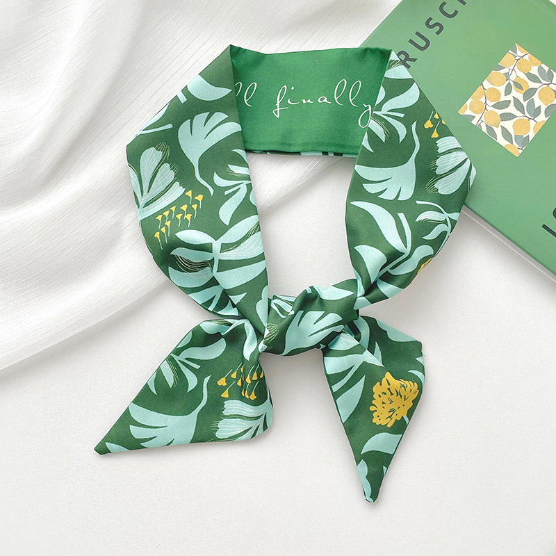 Injplanchers f Bandeau long noué pour femme, bandeau décoratif, banderole verte, ensemble d'accessoires pour cheveux, sac multifonctionnel