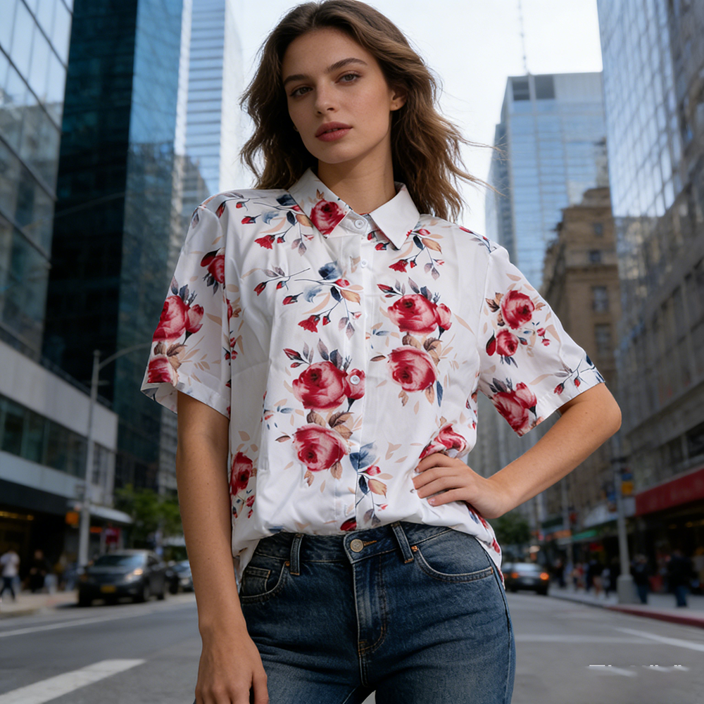 Chemise tendance pour femme, haut décontracté et urbain