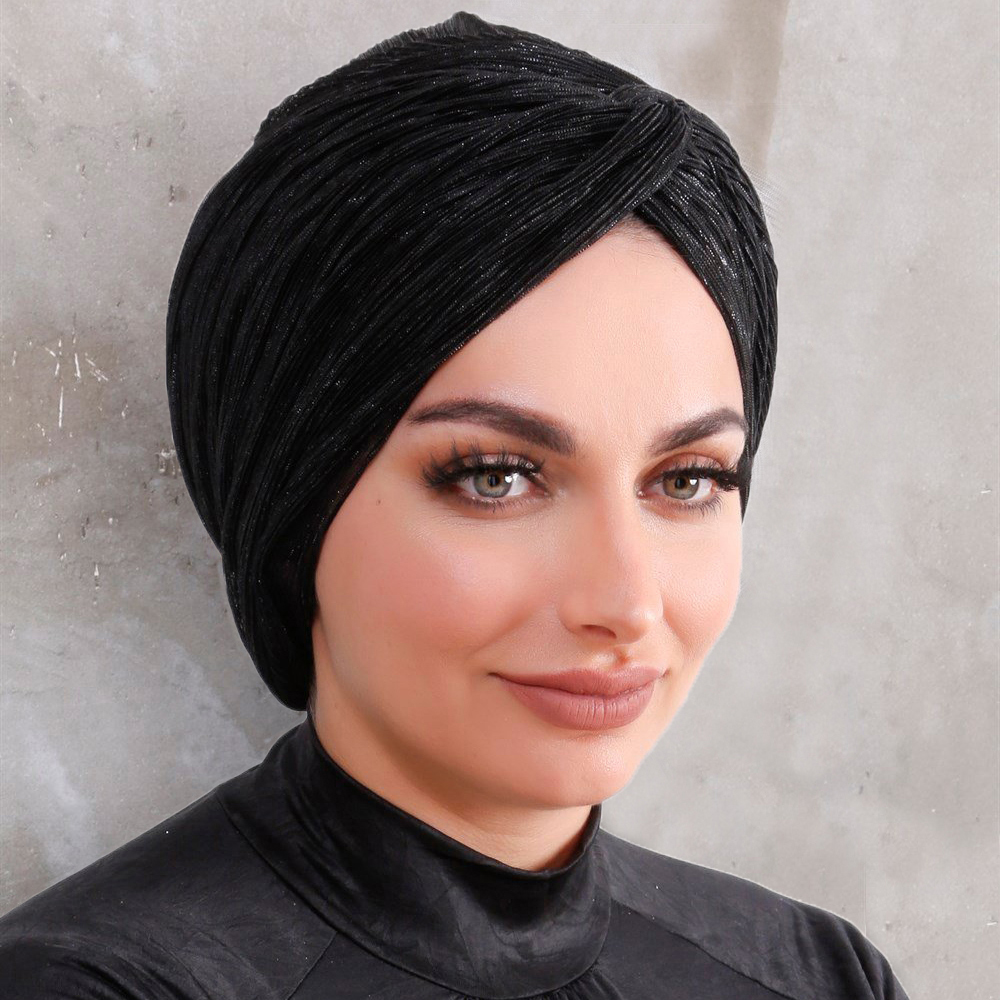 Hijabs intérieurs musulmans à paillettes pour femmes, Turban ventilé instantané, foulard, casquettes pour femmes, Design léger islamique (31g)