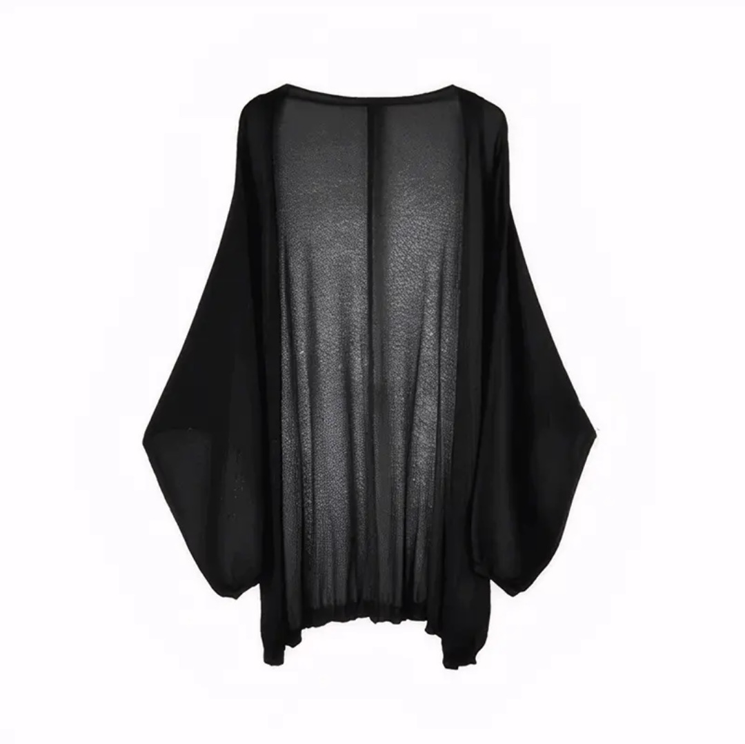 Cardigan tricoté à manches longues pour femmes, Protection solaire, soie glacée, couverture ample et fine, climatiseur, plein air, plage, polyvalent, été