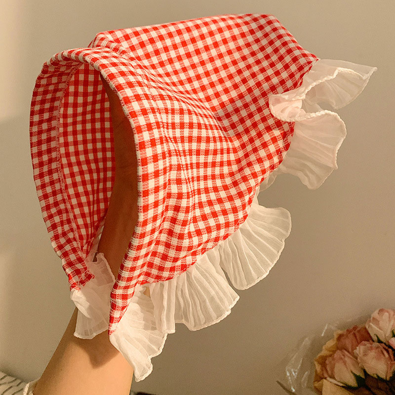 Boho bandeaux dentelle Tartan cheveux cravate élastique bandeau Floral tête foulard cheveux foulards Bandanas pour femmes filles