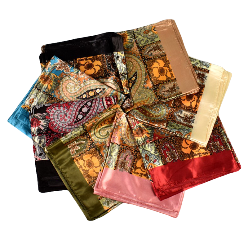 Écharpe carrée polyvalente en noix de cajou, grand foulard imprimé vintage classique, vente en gros, printemps, nouveau, 90