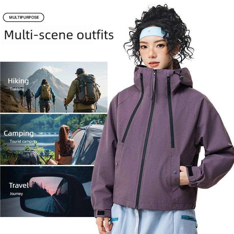 Veste courte à capuche décontractée pour femmes, légère, manches Raglan d'extérieur, Double fermeture éclair, mode Durable, début du printemps, printemps été