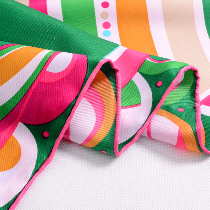 BYSIFA – grand foulard en sergé rose et carré pour femme, accessoires à la mode, collection automne et hiver, 90x90cm