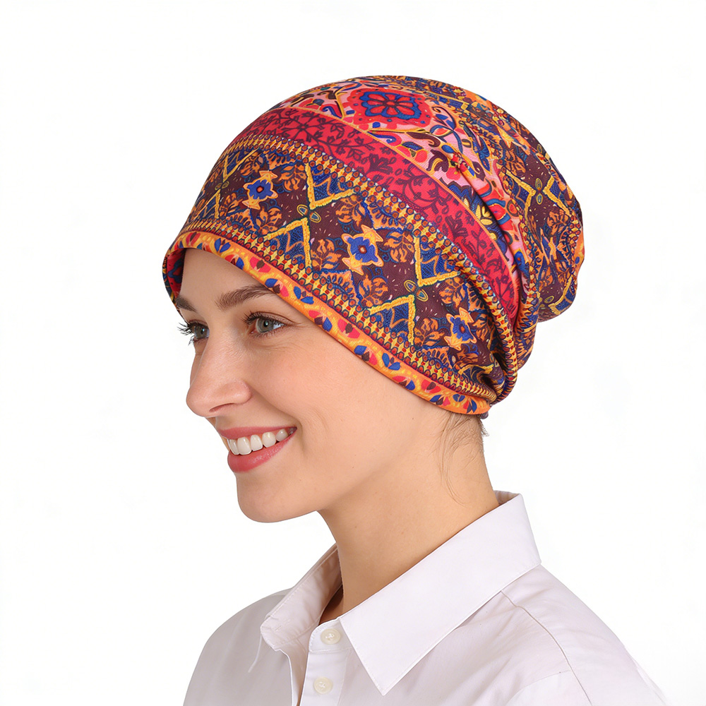 Chapeau à motifs de style ethnique, bonnet, casquette de crâne, couvre-chef