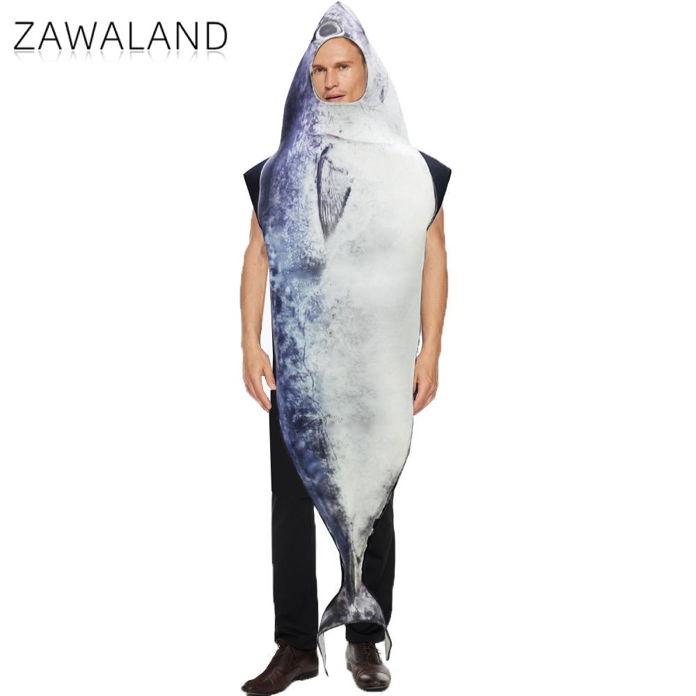 Zawaland femme homme poisson Costume décapterus Maruadsi Costume de fête fantaisie Couple Cosplay combinaison Halloween carnaval déguisement vêtements