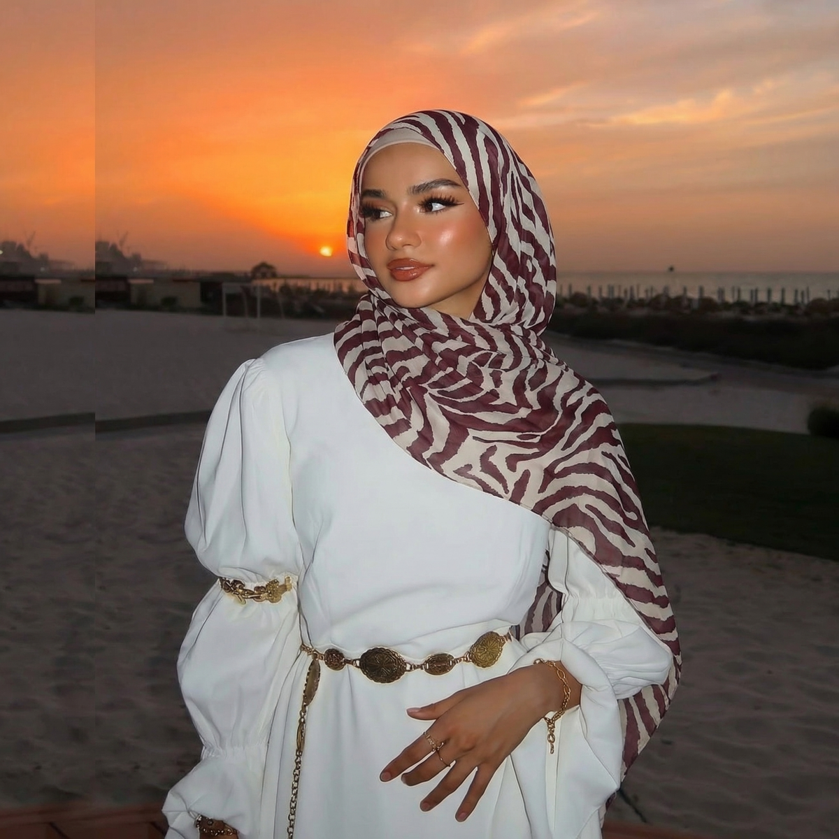 Écharpe de luxe à rayures, châle, étole, grand pashmina, hijab, bandeau, foulard, turban islamique, bufanda pour femme