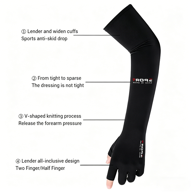 Anti-UV et Rafraîchissant pour l'été ‌ Manchons de bras en soie glacée respirants et extensibles, protection UV, pour le cyclisme, la course à pied et les sports