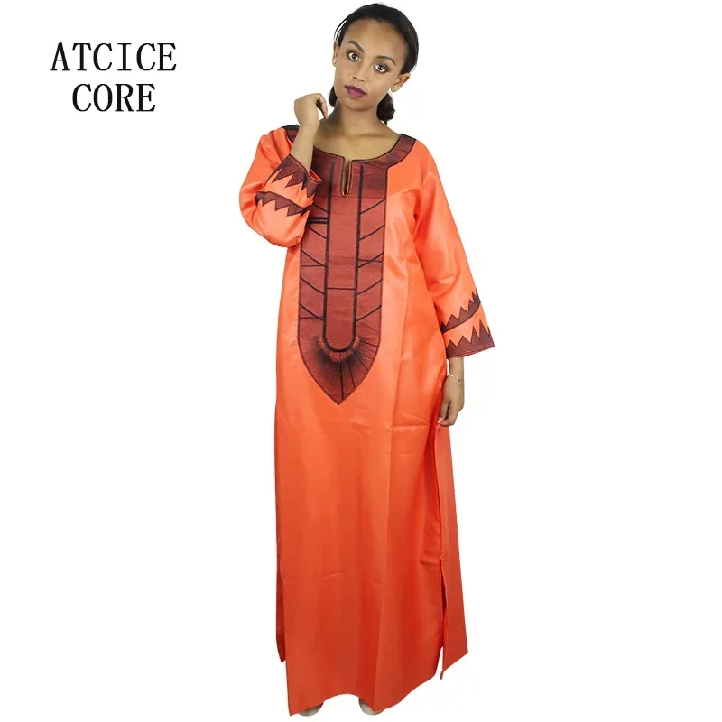 Robes africaines pour femme, matériau doux, Design brodé, robe longue sans écharpe