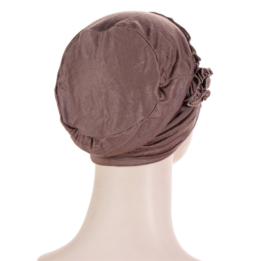 Turban à fleurs pour femmes musulmanes, foulard de tête, hijab islamique, couverture ronde