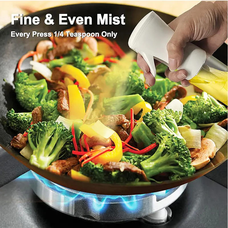 Pulvérisateur d'huile pour la cuisine, flacon pulvérisateur d'huile d'olive pour friteuse à air, salades, cuisson et friture, vaporisateur d'huile rechargeable pour la cuisine