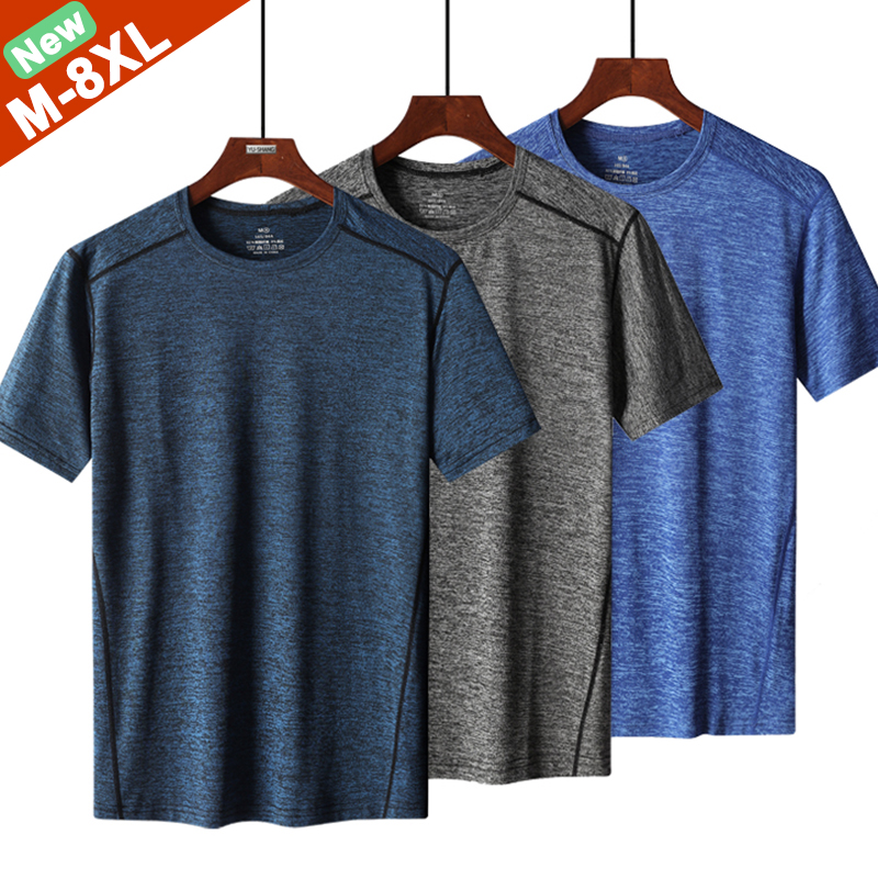 T-shirts Homme Grande Taille 6XL 7XL 8XL – Nouveaux T-shirts Décontractés et Sportifs pour l'Été – Hauts Basiques à Manches Raglan pour Homme