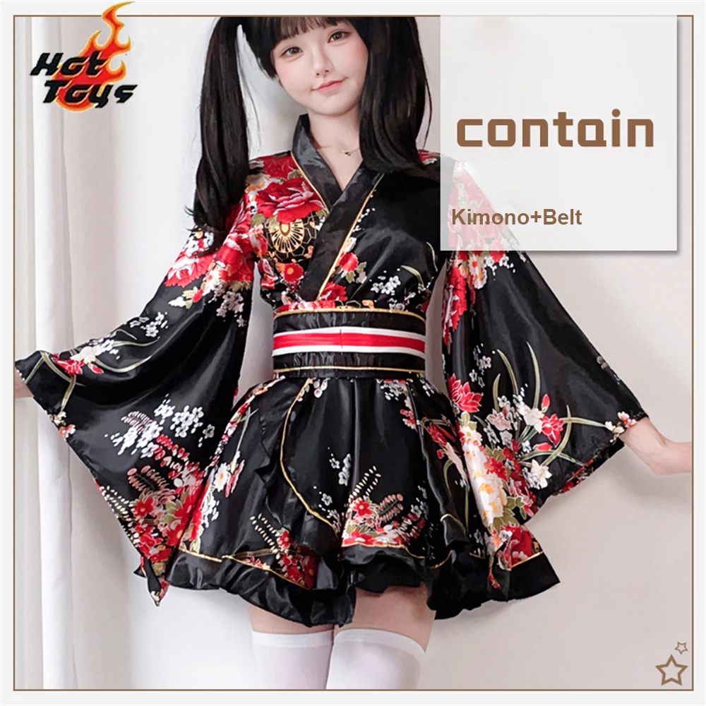 Kimono japonais Yukata pour filles, Costume Haori imprimé Floral, jolie robe Lolita pour femmes, Costume de Cosplay de demoiselle d'honneur d'halloween