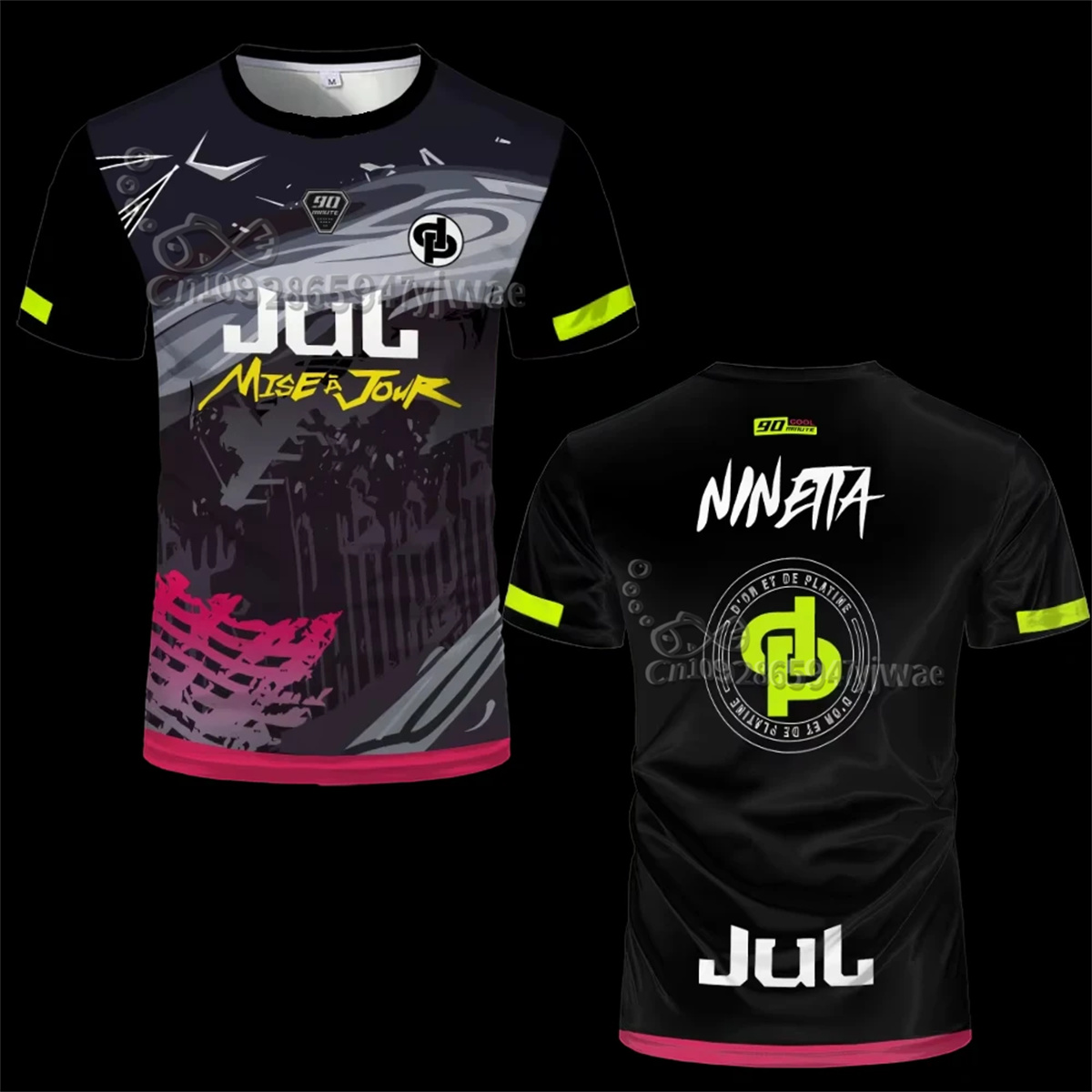 Maillot de football JUL TOTO et Ninetta pour hommes et femmes, T-shirts tendance imprimés culture rap, respirant, pour couple