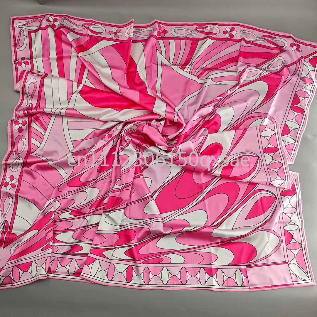 Ensembles de maillots de bain et de bikinis pour femmes, rose, avec foulard bandeau et logo signature, tenues de plage