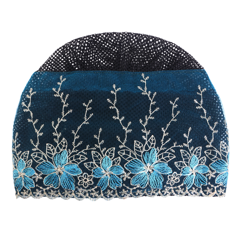 Nouveau turban en dentelle noire respirante pour femmes, chapeau en dentelle florale, foulard musulman, couvre-chef islamique