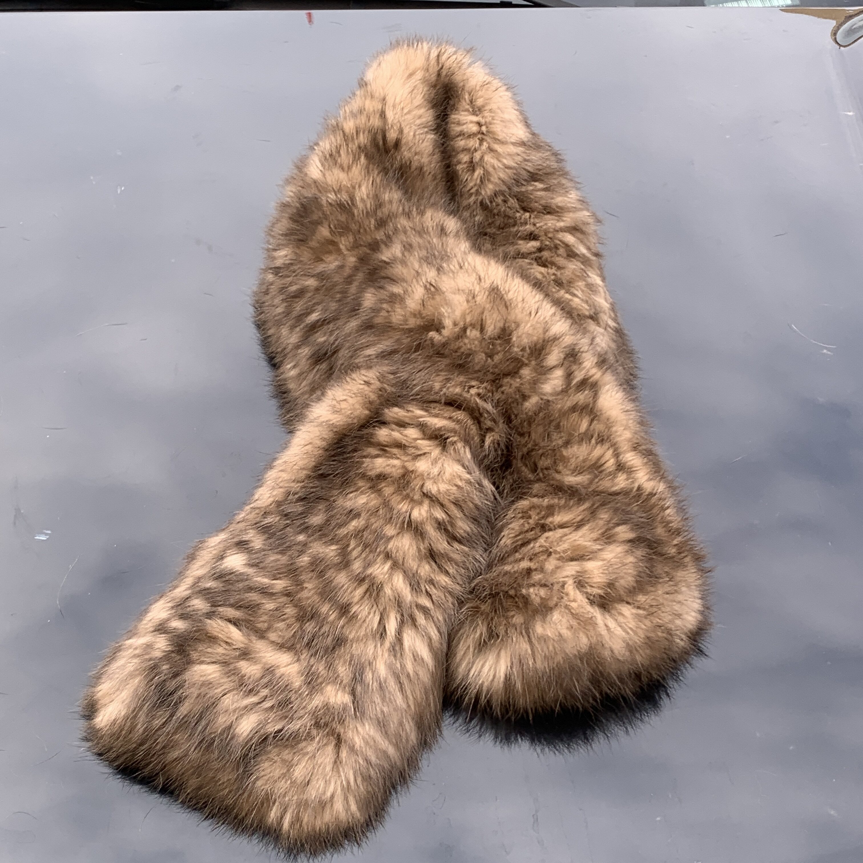 Écharpe en fourrure de lapin naturelle véritable tricotée pour femme, automne-hiver, double face, épaisse et chaude, cache-cou couleur sable, châle en fourrure