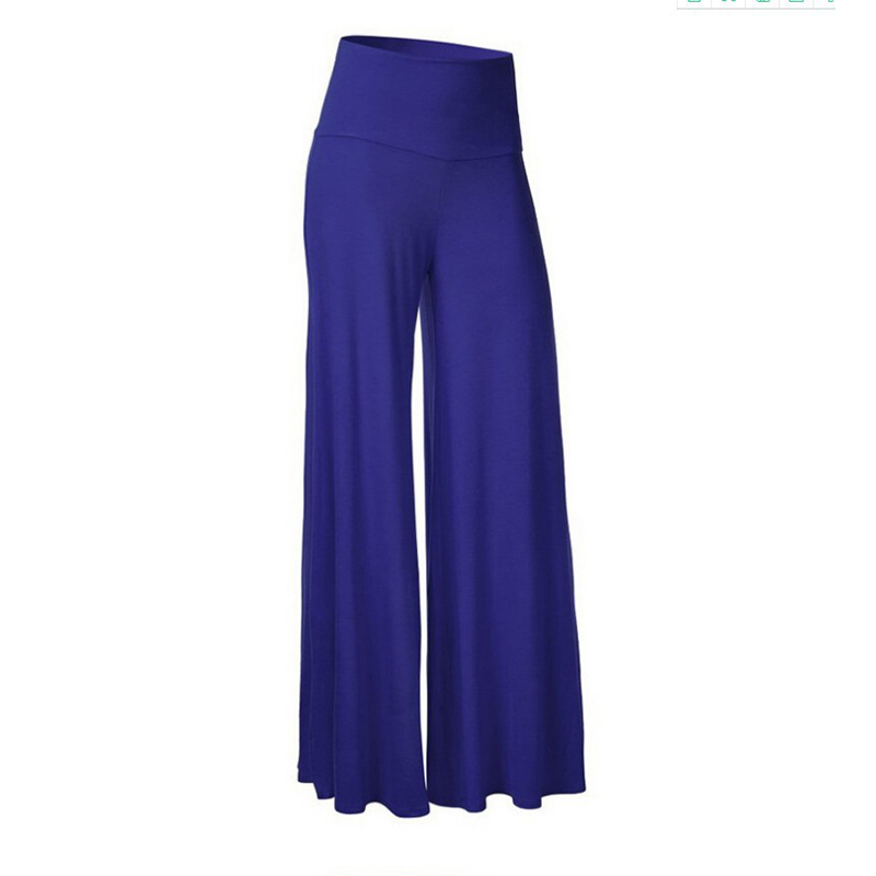 Pantalon Palazzo doux à jambes larges pour femmes, fin, extensible, taille haute, coréen, décontracté, ample, surdimensionné, pantalon de sol, printemps été