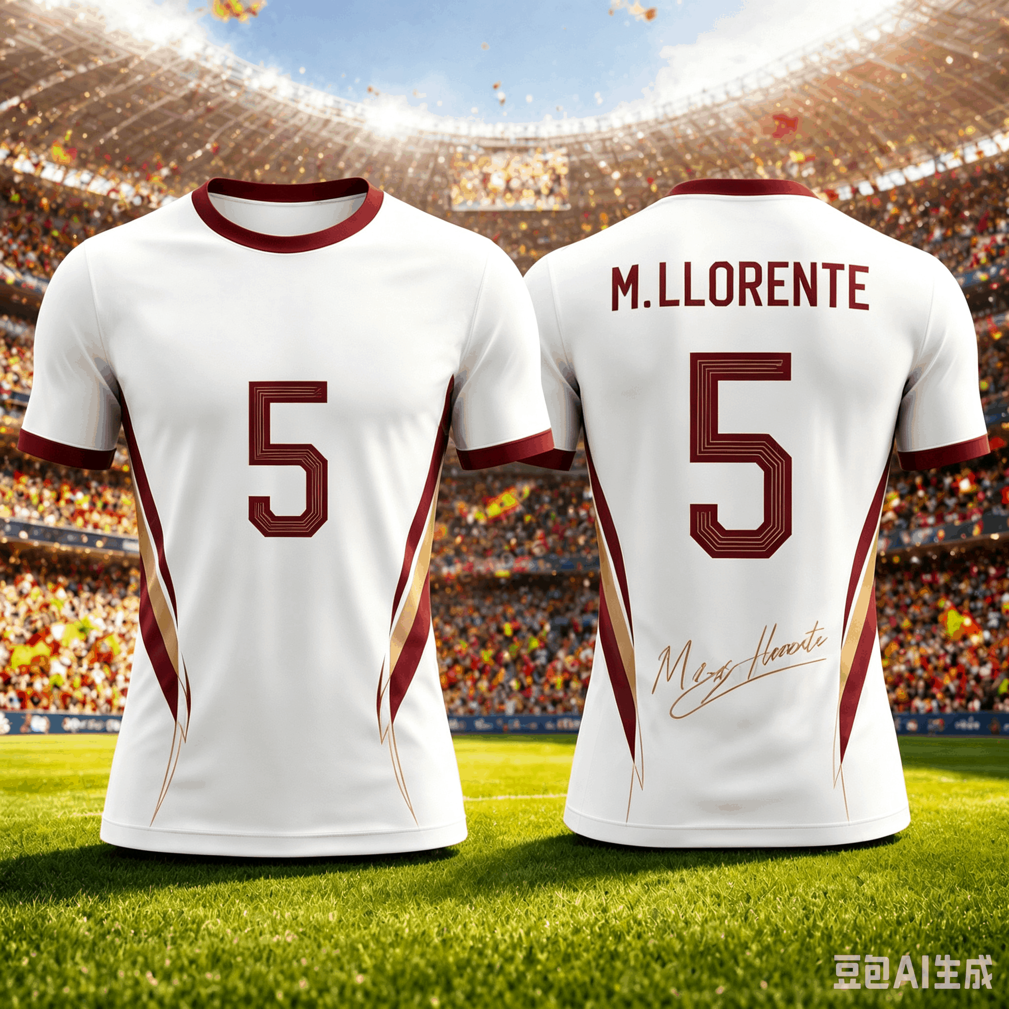 Nouveau maillot de football édition spéciale Espagne 2026 blanc pour enfants et adultes, séchage rapide, respirant, sport décontracté, cadeau pour les fans