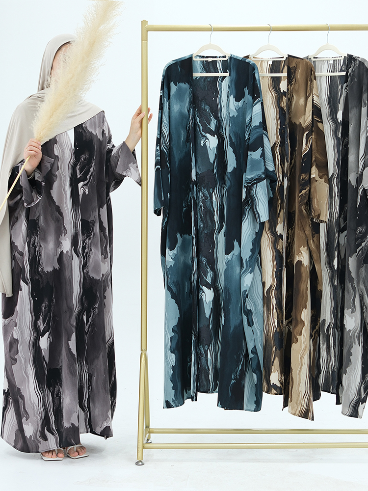 Robe musulmane pour femmes, Cardigan imprimé Abaya, Ramadan Eid, arabe, longue Robe marocaine, dubaï, Kaftan, Islam, Jalabiya, 2025