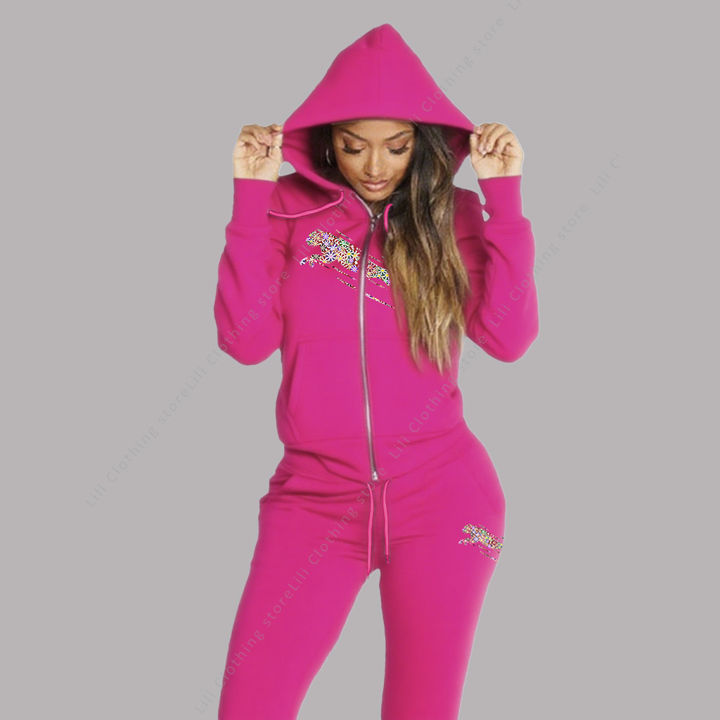 Survêtement femme sweat à capuche esthétique sweats pantalons de survêtement 2 pièces ensemble cardigan à fermeture éclair haute qualité vêtements de sport femme pantalons ensembles