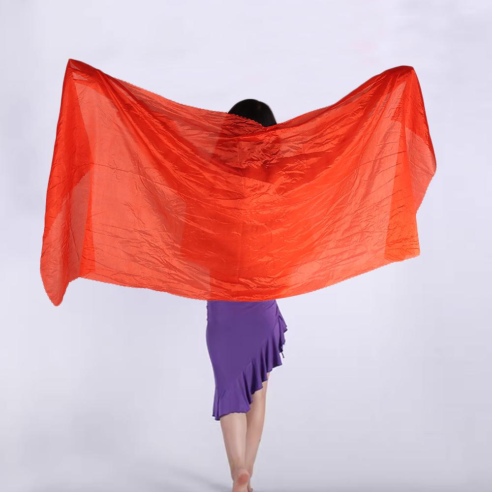 Voiles de danse du ventre à dégradé de couleurs, texture légère, longs châles de danse latine, foulards de danse