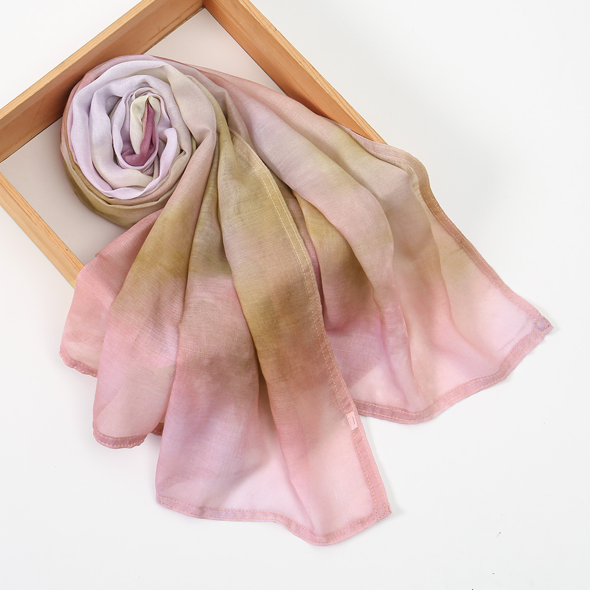 Nouvelle aquarelle imprimé rayonne Modal musulman Hijab écharpe pour femmes Ombre impression Foulard châle enveloppement femme Turban Foulard Bandana