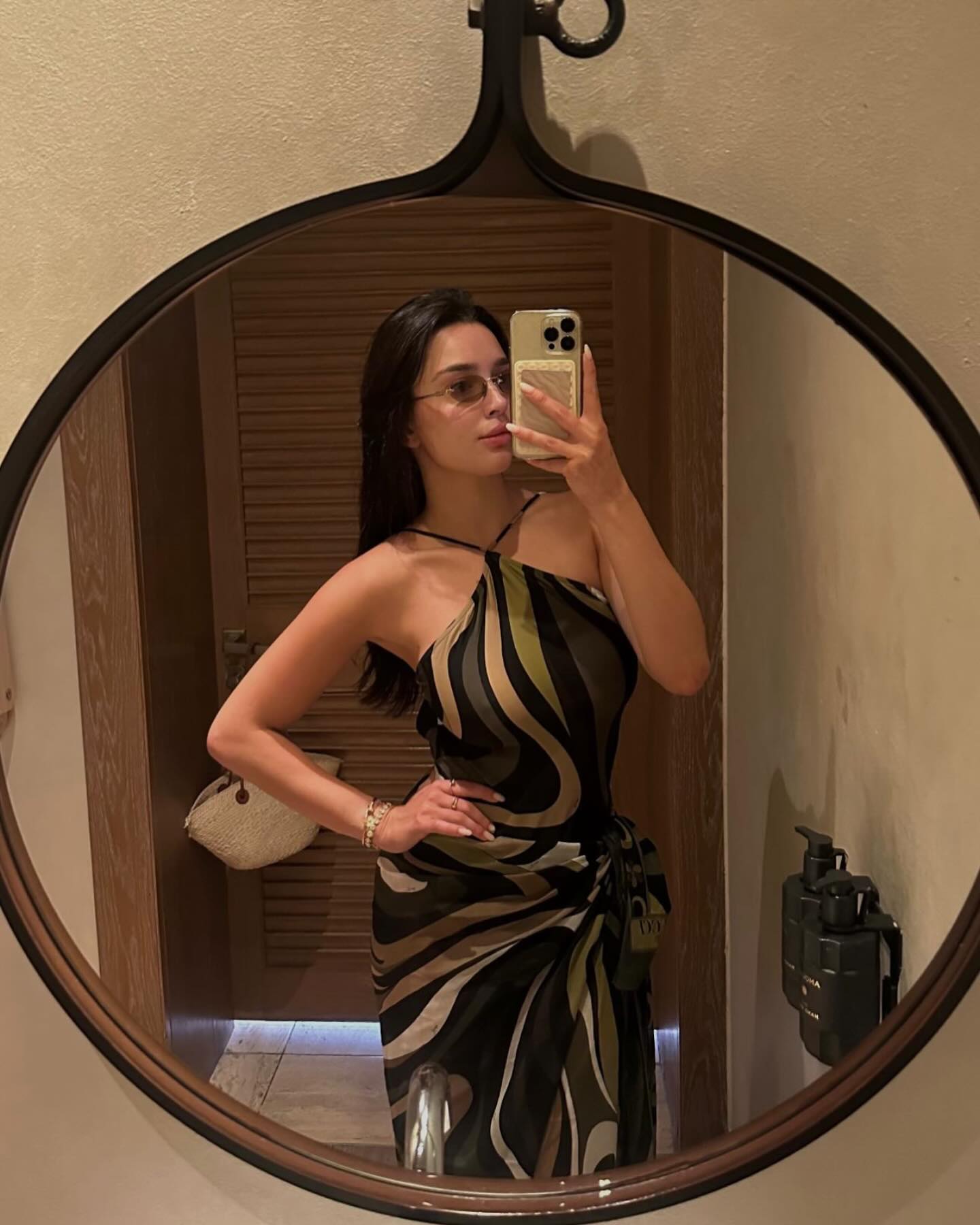 Maillot de bain une pièce ajouré pour femmes, nouveau Design de luxe, jupe imprimée géométrique, Sexy, Bikini, à la mode, pour la plage, 2025