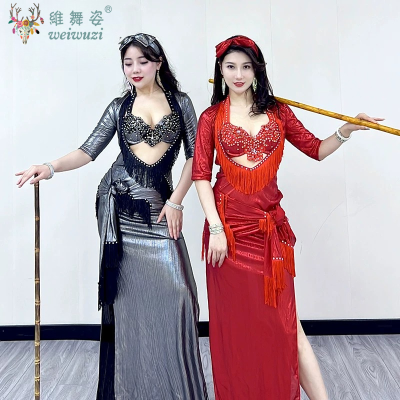 Costume de Danse du Ventre Égyptienne, Robe BALADI Saidi, Robe de Danse Populaire de Groupe, Soutien-gorge Fait Main, Robe SHAABI pour Compétition et Performance