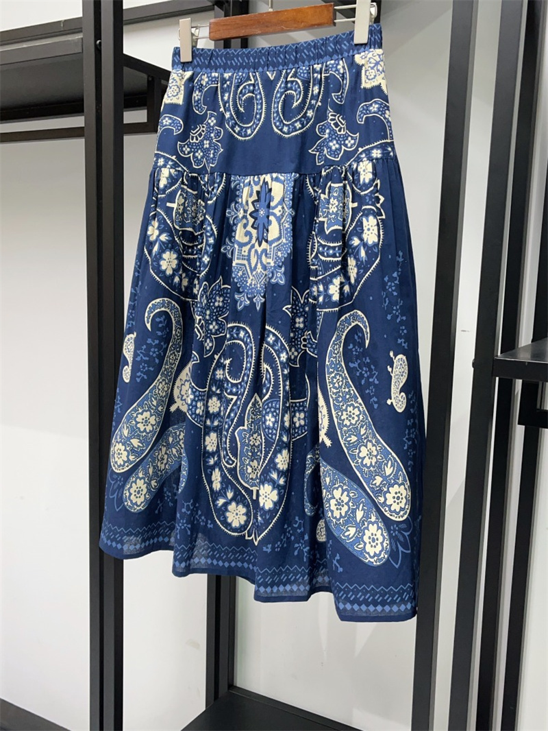Ensemble 2 pièces bohème Paisley pour femme : haut court à nouer + jupe midi à taille élastique – Tenue de vacances