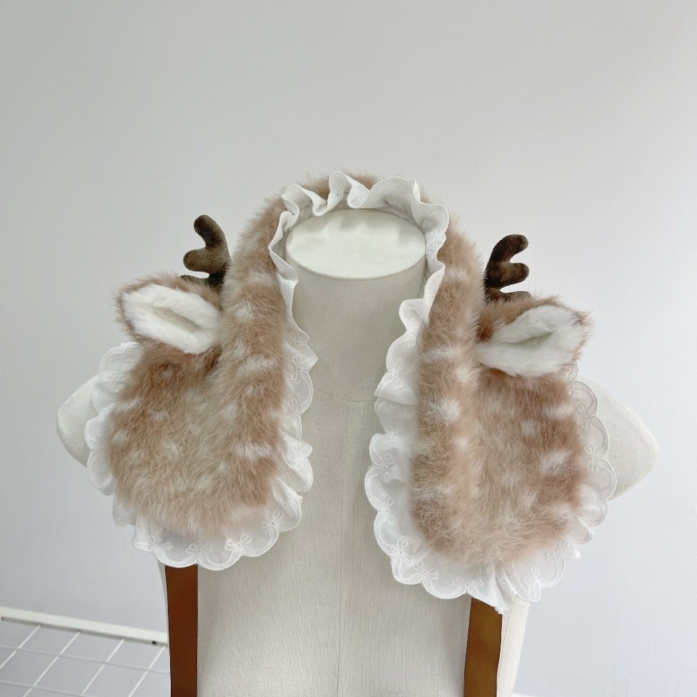 Écharpe chaude créative en forme d'élan, bandeau épais résistant au froid, accessoires de décoration pour Cosplay, cache-oreilles, automne et hiver