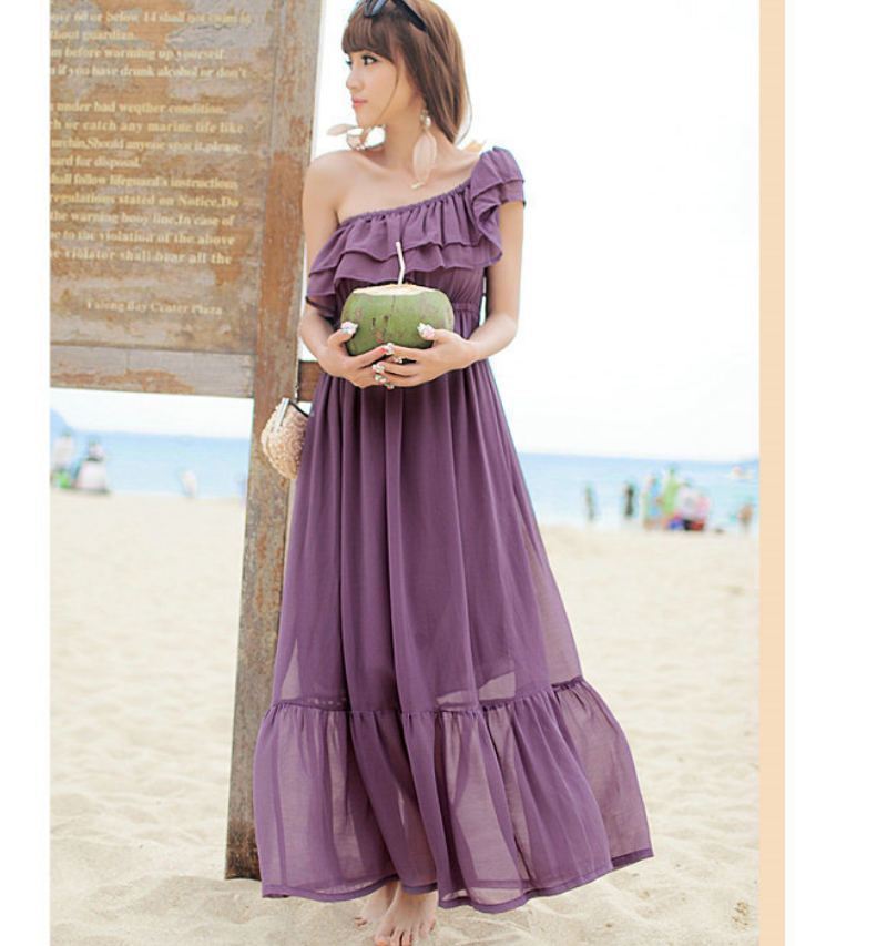 Robe longue en mousseline de soie à volants style bohème, collection été 2026, Vestidos Femininos, robe tropicale pour femme, robe élégante pour femmes
