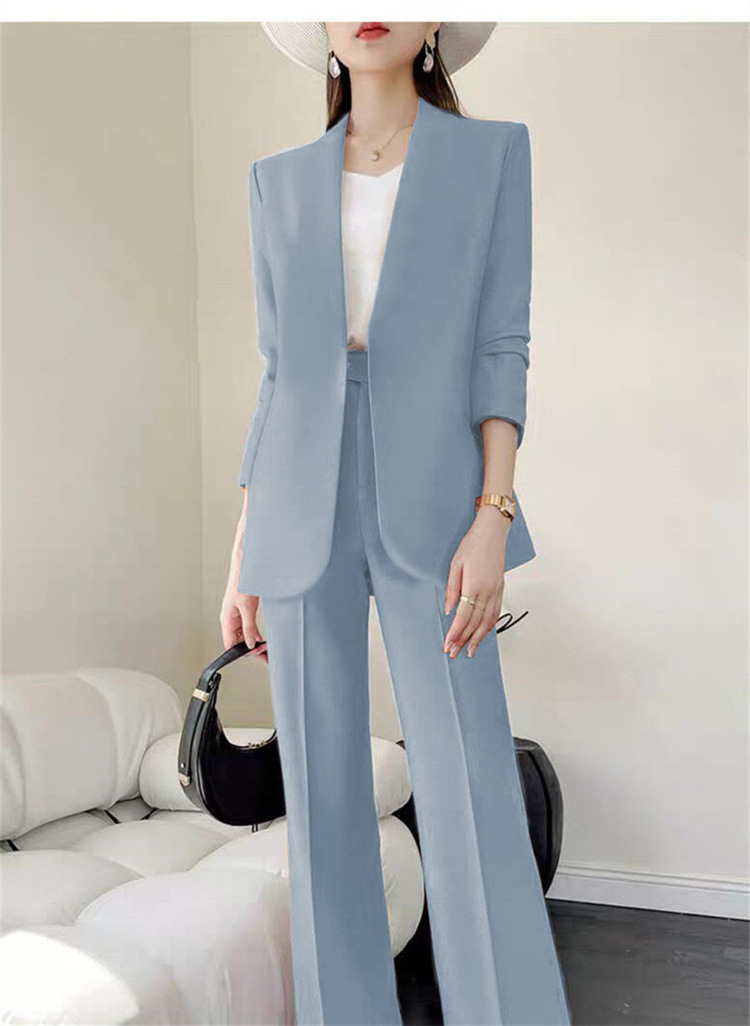 Mode 2 pièces ensembles femmes tenues printemps automne nouveau dans coréen pantalons ensembles banlieue élégant costume manteau 2 pièces ensembles femmes