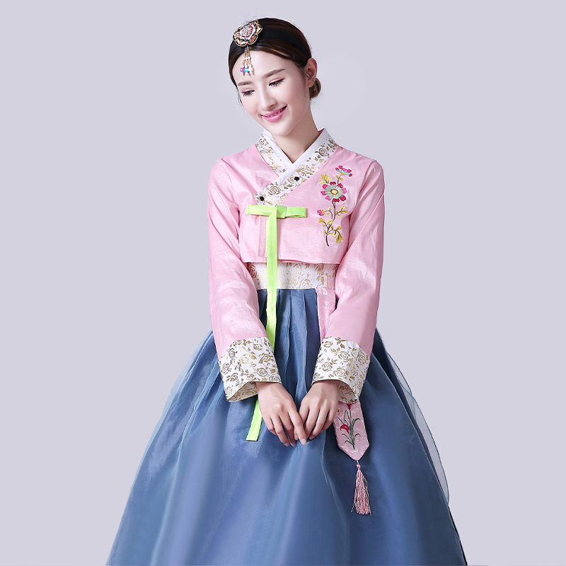 Robe Hanbok coréenne pour femmes, Costume de danse sur scène traditionnel ancien, vêtements de danse nationale de mariage coréen pour dames