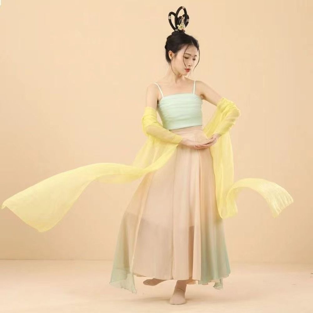 Ruban de danse ancienne chinoise classique en mousseline de soie, Long châle Hanfu éthéré traditionnel, Costume d'opéra de Style chinois, banderole