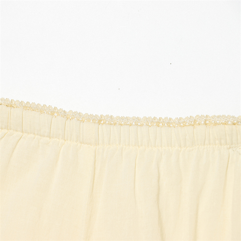 Jupe pour femme 2026 – Jupe midi élégante jaune double couche superposée décorative haut de gamme pour soirée estivale