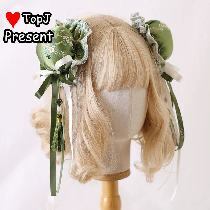 Accessoires de chignon multicolores style chinois Qipao, pampilles Lolita Chun Li, pinces à cheveux latérales à pampilles, paire de barrettes