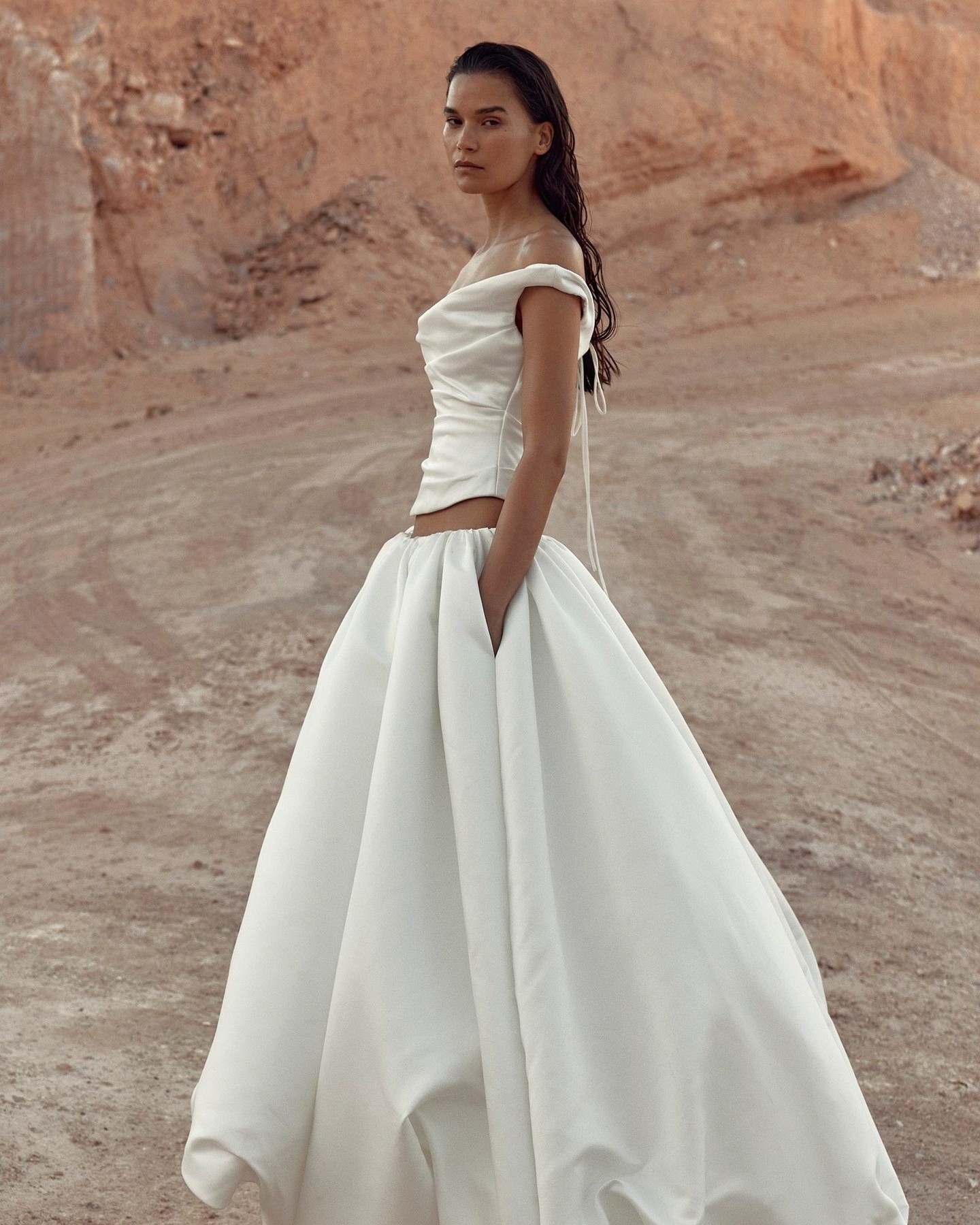 Jupe de mariée en taffetas de soie bouffante de haute qualité, longue jupe de mariée en Satin à bulles hautes et basses, robe de bal personnalisée, jupe Maxi de mariée