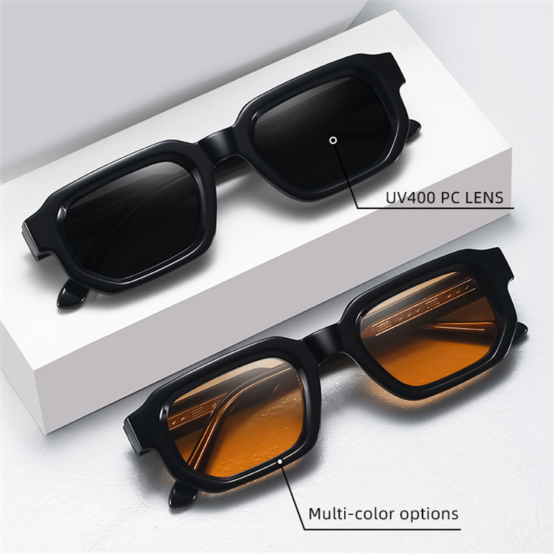 Lunettes de soleil vintage rectangulaires pour femmes, lunettes de soleil rétro tendance, lunettes de marque de luxe, lunettes de vue pour hommes