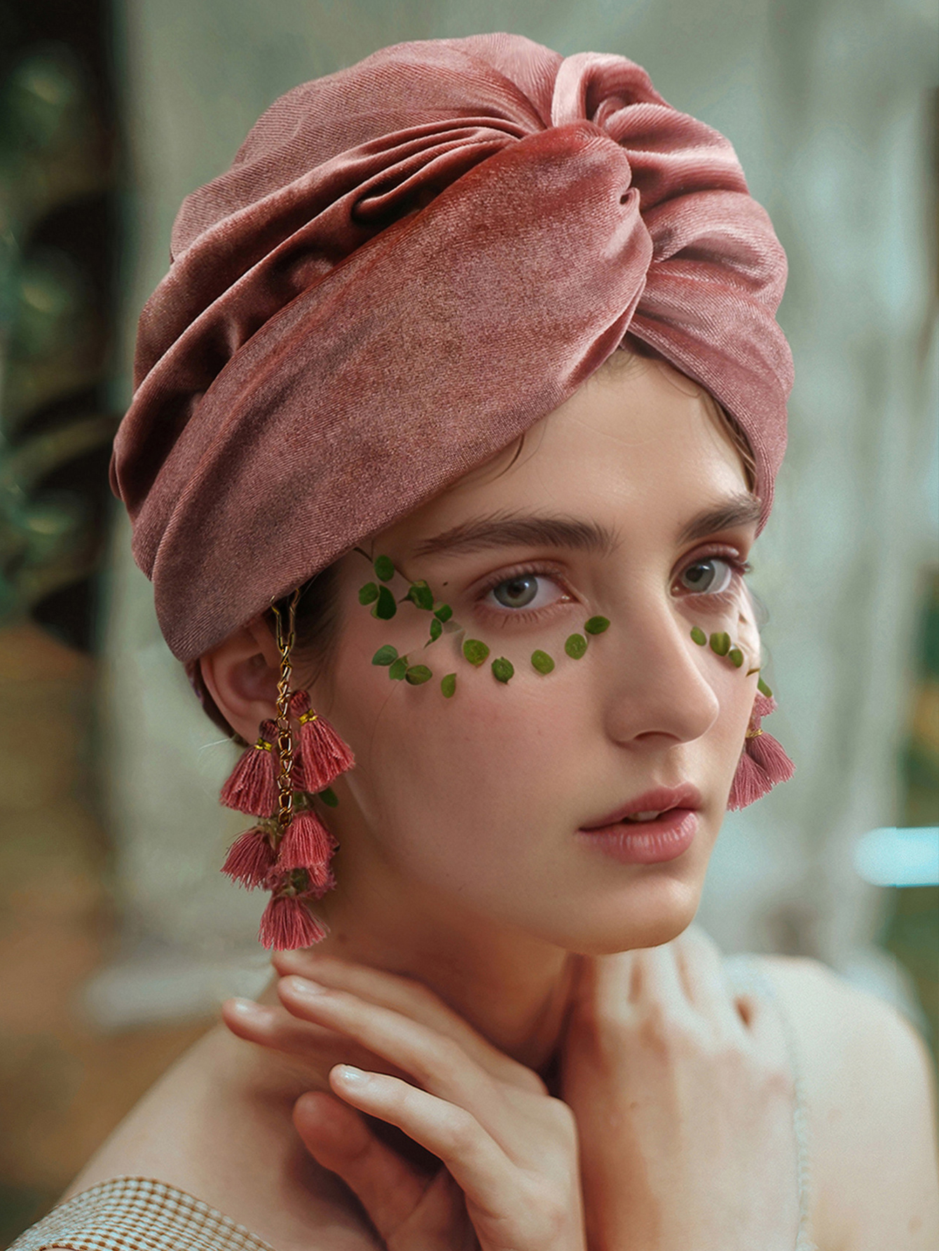 Printemps nouveau foulard pour femmes chapeau rétro mode frange chapeau Boho croix chapeau