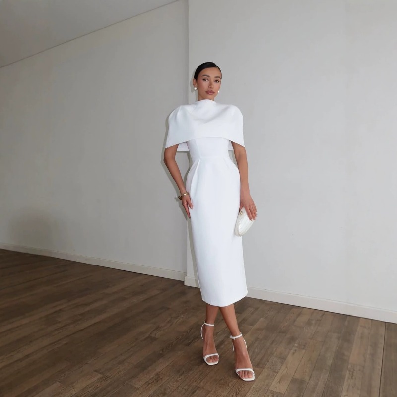 Ensemble élégant 2 pièces pour femme : Robe châle unie à manches courtes et taille ajustée, collection Printemps-Été 2026