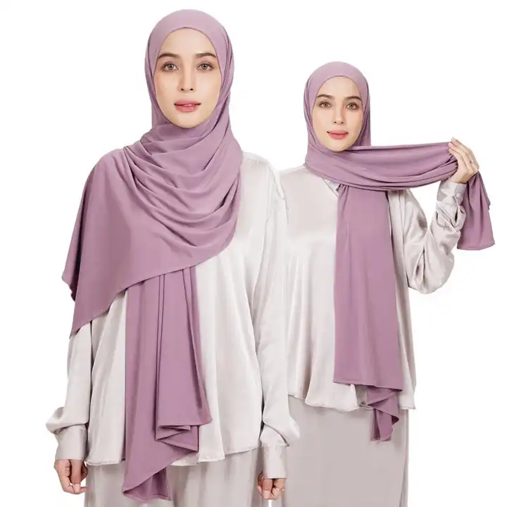 Maillot Premium instantané Hijab bon point, écharpe en Jersey extensible, enveloppes malaisiennes, Turban musulman uni, bandeau, châles, fournisseur