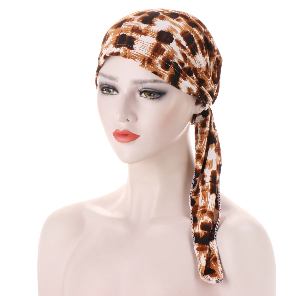 Femmes musulmanes Hijab Cancer chimio casquettes fleur impression Turban casquette perte de cheveux foulard élastique coton musulman Hijab écharpe chapeaux